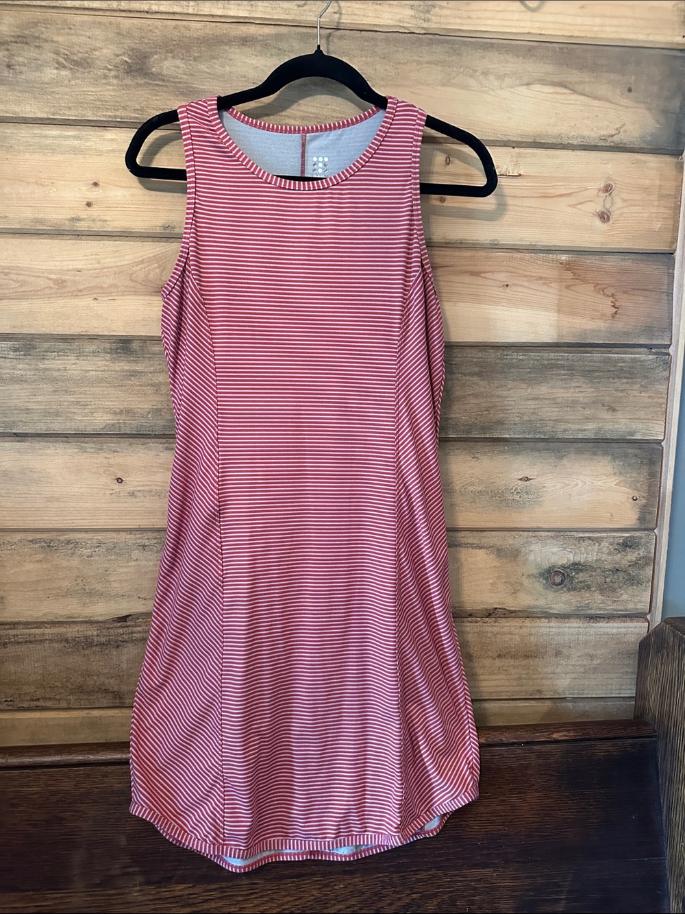 Title Nine Pink & White Striped Sleeveless Mini Dress